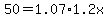 +50+=+1.07%2A1.2x+