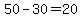 +50+-+30+=+20+