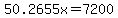 +50.2655x+=+7200+