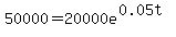 +50000+=+20000e%5E%280.05t%29+