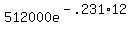 +512000e%5E%28-.231%2A12+%29