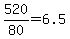 +520%2F80+=+6.5+