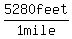 +5280+feet+%2F+1+mile+