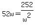+52w+=+252%2Fw%5E2+
