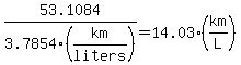 +53.1084%2F3.7854%28km%2Fliters%29=14.03%28km%2FL%29