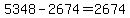 +5348+-+2674+=+2674+