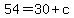 +54+=+30+%2B+c+