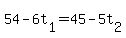 +54+-+6t%5B1%5D+=+45+-+5t%5B2%5D+