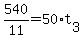+540%2F11+=+50%2At%5B3%5D+