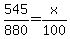 \"+545+%2F+880+=+x%2F100+\"