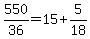 +550+%2F+36+=+15+%2B+5%2F18+
