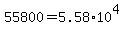 +55800+=+5.58%2A10%5E4+