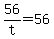 +56%2Ft+=+56+