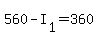 +560+-+I%5B1%5D+=+360+