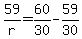 +59%2Fr+=+60%2F30+-+59%2F30+
