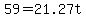 +59+=+21.27t+