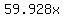 +59.928x+