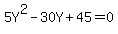 +5Y%5E2-30Y%2B45=0+