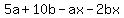 +5a%2B10b-ax-2bx+