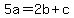 +5a=2b%2Bc+