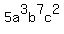 +5a%5E3b%5E7c%5E2+