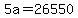 +5a+=+26550+