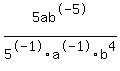 +5ab%5E-5%2F+5%5E-1a%5E-1b%5E4+