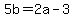+5b+=+2a+-+3+