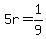 +5r+=+1%2F9+