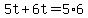 +5t+%2B+6t+=+5%2A6+