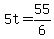 +5t+=+55%2F6+