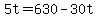 +5t+=+630+-+30t+