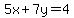 +5x%2B7y=4+