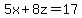 +5x%2B8z=17+