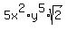 +5x%5E2%2Ay%5E5+%2Asqrt%282%29+