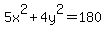 +5x%5E2%2B4y%5E2=180