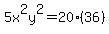 +5x%5E2y%5E2=+20%2836%29