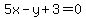 +5x-y%2B3=0
