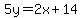 +5y=+2x+%2B14