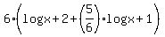 +6%28log%28x%2B2%29%2B%285%2F6%29log%28x%2B1%29%29