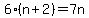 +6%28n%2B2%29=7n