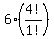 +6%2A%28+4%21%2F1%21+%29+