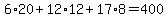 +6%2A20+%2B+12%2A12+%2B+17%2A8+=+400+