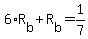 +6%2AR%5Bb%5D+%2B+R%5Bb%5D+=+1%2F7+