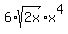 +6%2Asqrt%282x%29%2Ax%5E4+