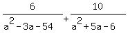 +6%2F%28a%5E2-3a-54%29+%2B+10%2F%28a%5E2%2B5a-6%29
