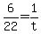 +6%2F22+=+1%2Ft+