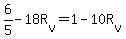 +6%2F5+-+18R%5Bv%5D+=+1+-+10R%5Bv%5D+