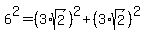 +6%5E2+=+%28+3%2Asqrt%282%29+%29%5E2+%2B+%28+3%2Asqrt%282%29+%29%5E2+