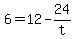 +6+=+12+-+24%2Ft+